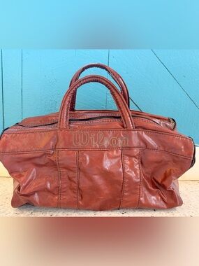 Wilson Leather Travel Satchel - Rust